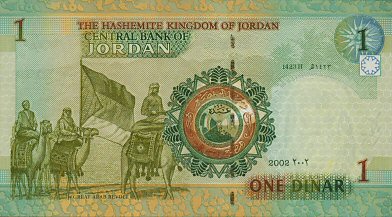 Jordanian dinaareita