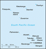 Kartta: Oceania / Cooksaaret