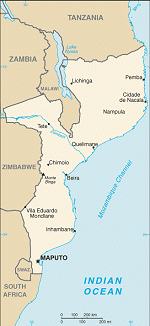 Kartta: Afrikka / Mosambik