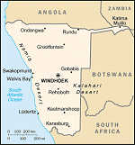 Kartta: Afrikka / Namibia