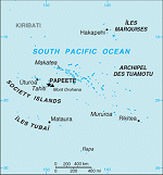 Kartta: Oceania / Ranskan Polynesia