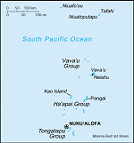 Kartta: Oceania / Tonga