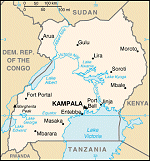 Kartta: Afrikka / Uganda