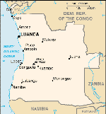 Kartta: Afrikka / Angola