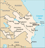 Kartta: Euraasia / Azerbaidï¿½an