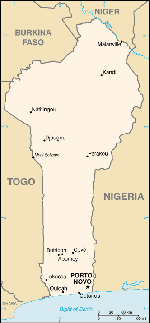 Kartta: Afrikka / Benin
