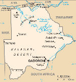 Kartta: Afrikka / Botswana