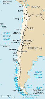 Kartta: Amerikka / Chile