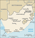 Kartta: Afrikka / Etelä-Afrikka