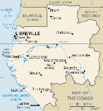 Kartta: Afrikka / Gabon