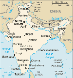 Kartta: Aasia / Intia