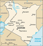 Kartta: Afrikka / Kenia
