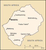 Kartta: Afrikka / Lesotho