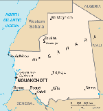 Kartta: Afrikka / Mauritania