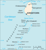 Kartta: Karibia / Saint Vincent ja Grenadiinit
