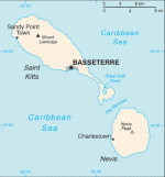 Kartta: Karibia / St. Kitts & Nevis