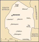 Kartta: Afrikka / Swazimaa