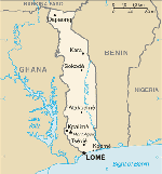 Kartta: Afrikka / Togo