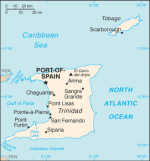 Kartta: Karibia / Trinidad ja Tobago