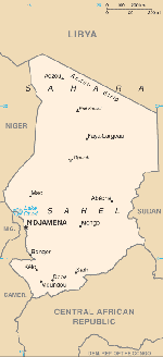 Kartta: Afrikka / Tšad